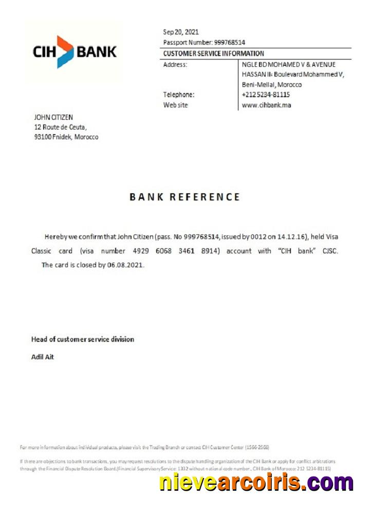 Morocco CIH bank closure reference